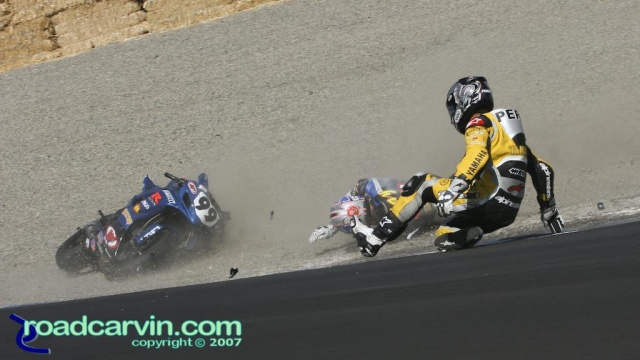 2007 Corona AMA Superbike Championship - Peris - May Crash